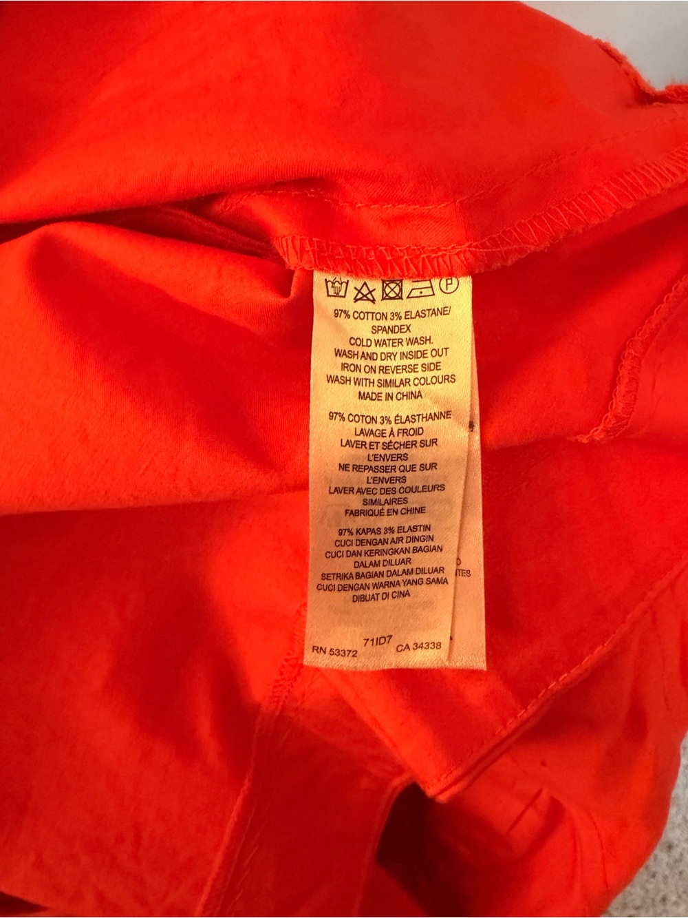 French Connection Bright Orange V-Neck Flared Dress - Picture 6 of 8